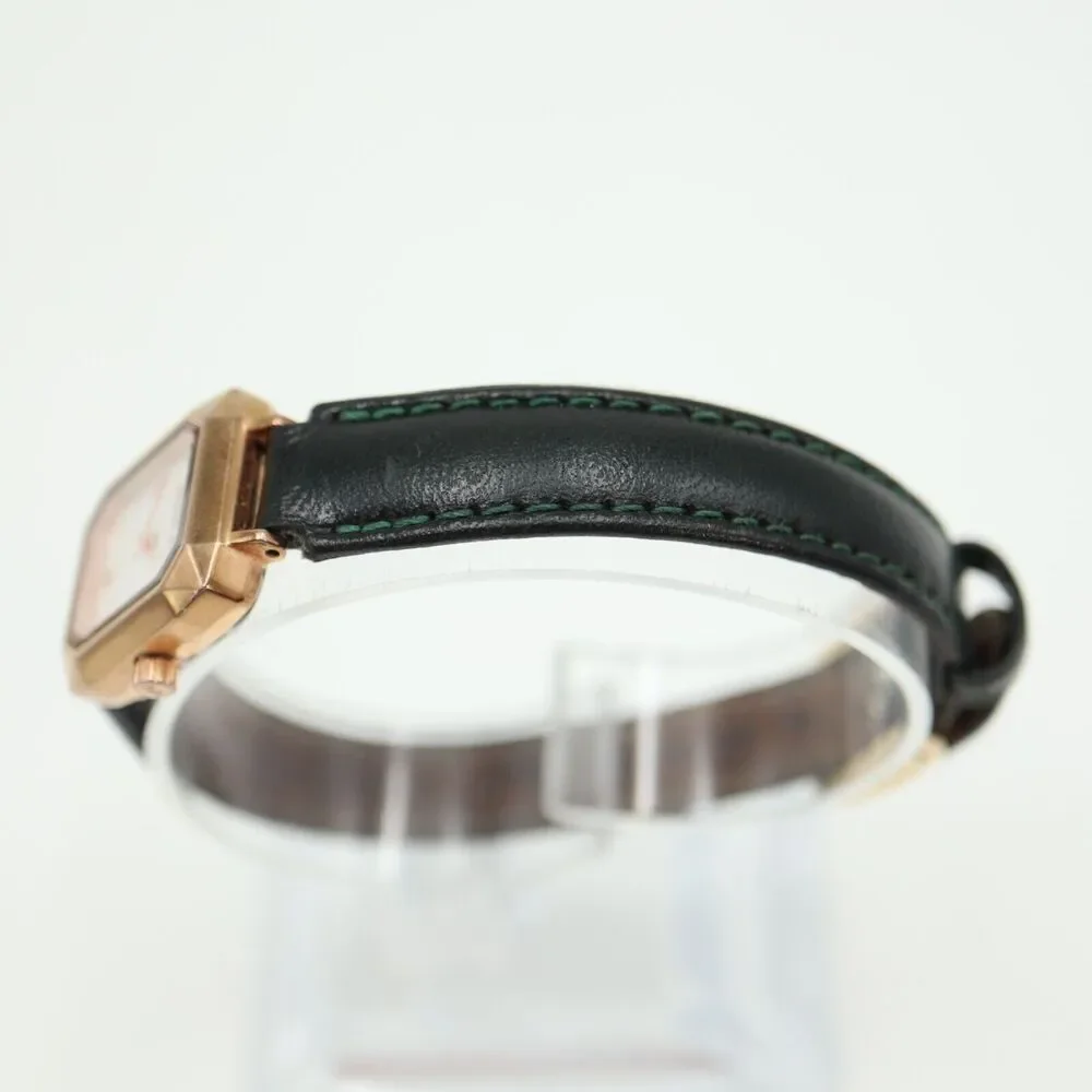 Michael Kors Alane Watch 18mm Rose Gold Tone MOP Rectangle Tank Leather MK2923
